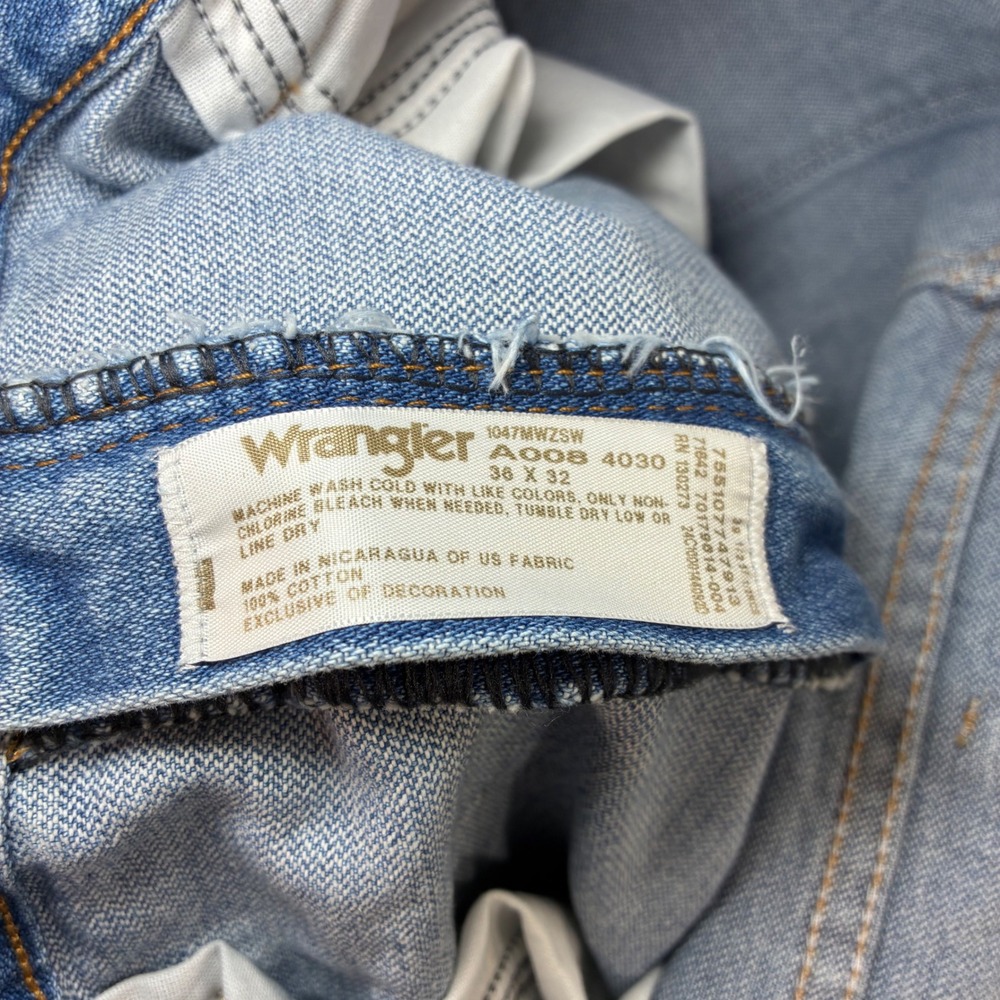 Wrangler 47MWZ Cowboy Cut Jeans Men 36x32 Blue Premium Performance Regular NWT - Picture 5 of 8